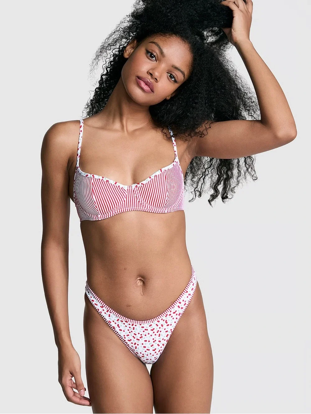 NWT!! PINK x Frankie’s Bikinis Cherry Underwire Bikini